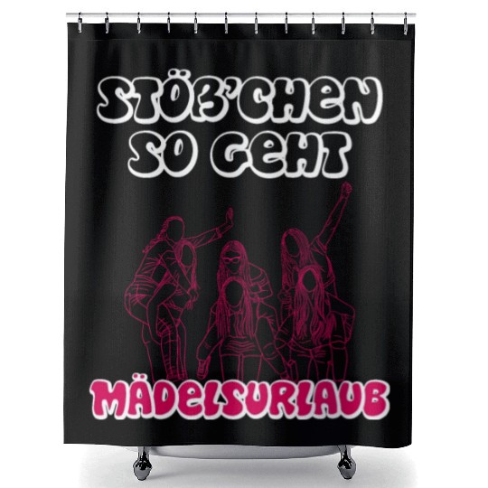 Cheers girls trip girls vacation Spring Break Shower Curtains
