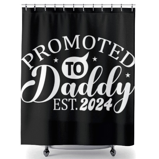 Promoted to daddy 2024 daddy to be Shower Curtains