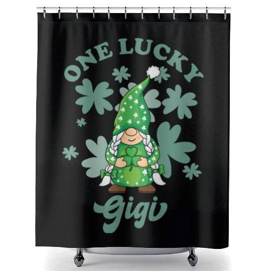 One Lucky Gigi Irish Gnome St. Patrick's Day, St. Shower Curtains
