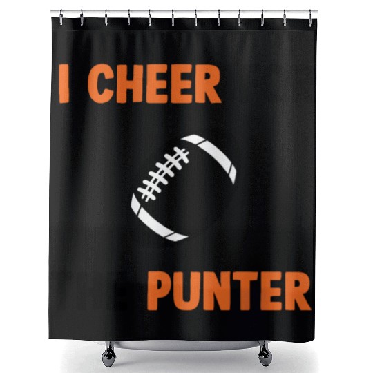 i cheer for the punter Shower Curtains