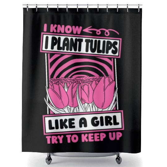 Tulip Gardening Shower Curtains