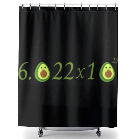 Funny Avocado Avogadro' Number Shower Curtains