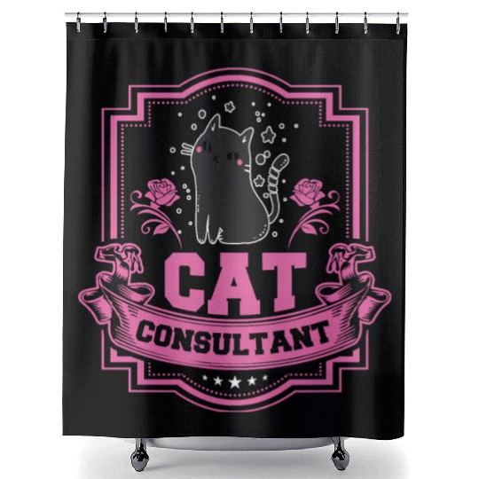 Cat Consultant Crazy Cat Lover Shower Curtains