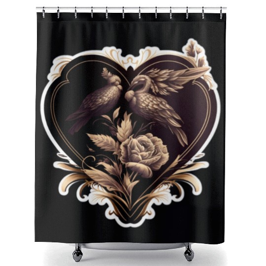 Love in Style: A Valentine's Day Design Collection Shower Curtains