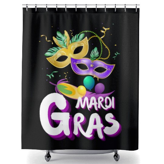 Happy Mardi Gras 2023 Funny Mardi Gras Shower Curtains