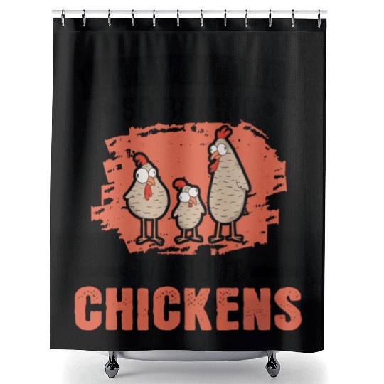 Chickens Chicken Farm Farmer Shower Curtains