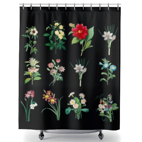 Wildflower, Flowers Plants Botany, Ladies Shower Curtains