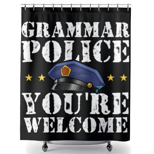 Grammer Police - English Teacher Shower Curtains