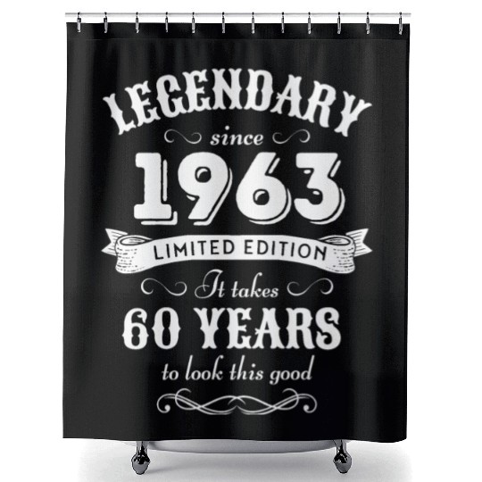 60th Birthday Vintage 1963 Shower Curtains