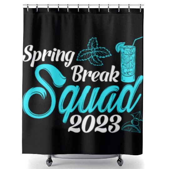 Spring Break Squad 2023 Vacation Spring Break Shower Curtains