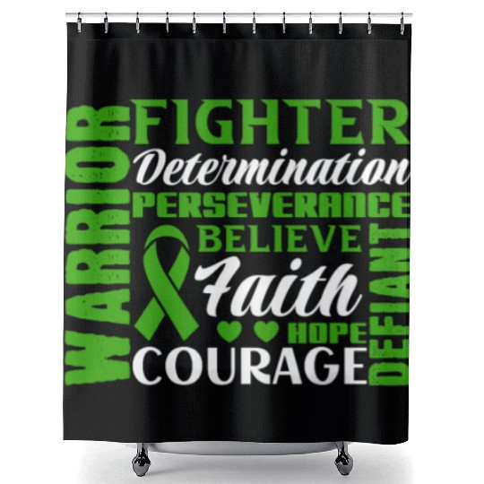 Cerebral Palsy Warrior Fighter Determination Shower Curtains