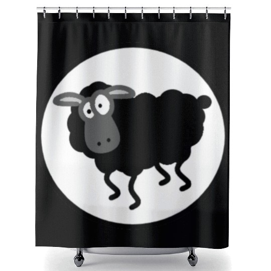 Black Sheep Shower Curtains