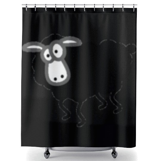 black sheep looking Shower Curtains