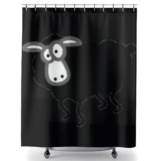 black sheep looking Shower Curtains