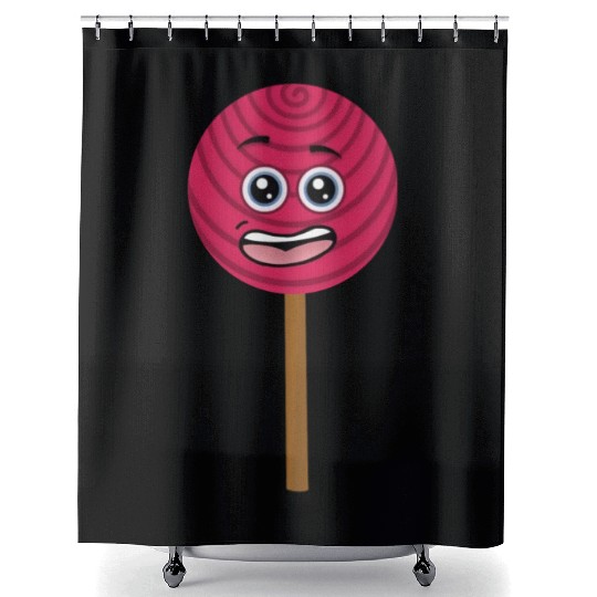 A cool lollipop Shower Curtains