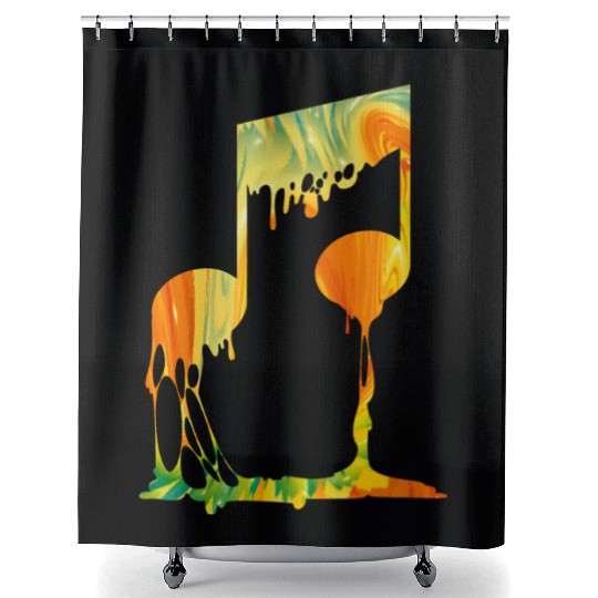 dripping music, music lover, musician Shower Curtains