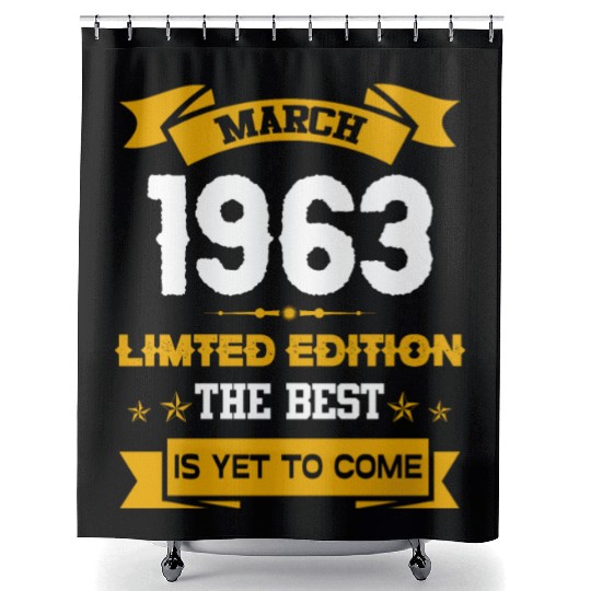 March 1963 Birthday Surprise Shower Curtains