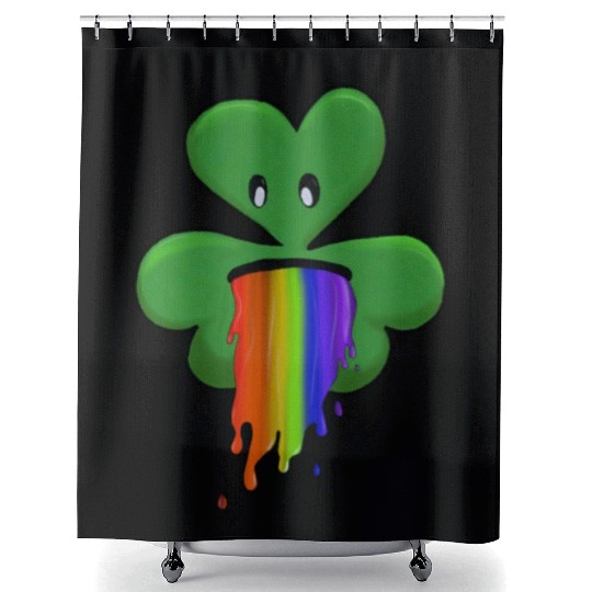 St Patricks Day St Patrick s Day Rainbow Shower Curtains