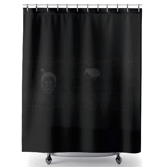 Aotearoa Maori New Zealand Haka Dance Kiwi Bird Shower Curtains