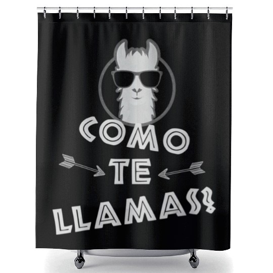 Como Te Llamas Funny Spanish Teacher Shower Curtains