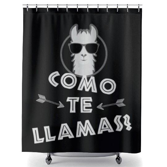 Como Te Llamas Funny Spanish Teacher Shower Curtains