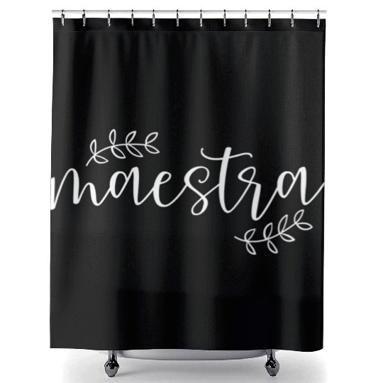 Cute Maestra Spanish Teacher Shower Curtains