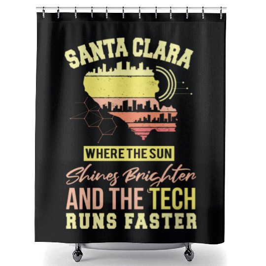 Santa Clara San Francisco United States Design Shower Curtains