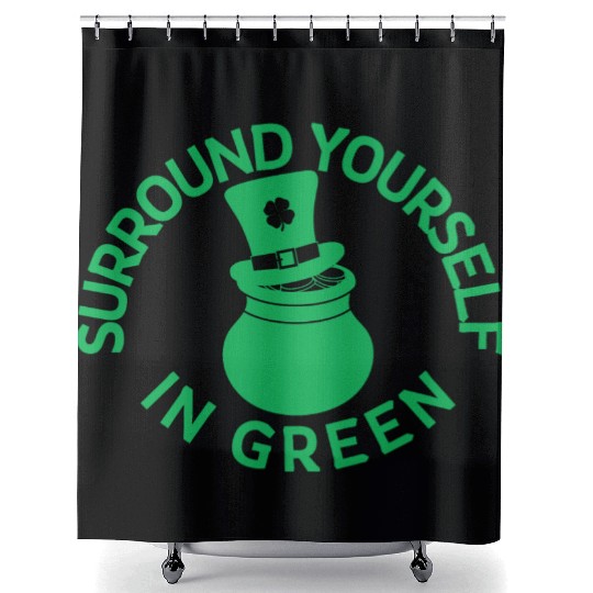 Surround Yourself In Green Shower Curtains
