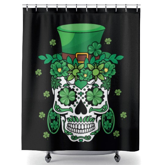 El Dia De Los Muertos Mardi Gras Costume Flower Shower Curtains