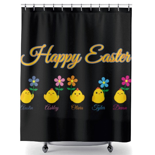 Happy Easter Austin Ashley Olivia Tyler Devon Shower Curtains