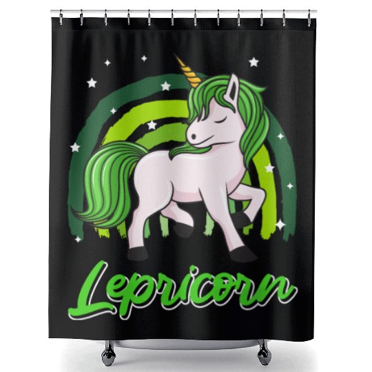 Lepricorn St. Patrick's Day Unicorn Women Shower Curtains