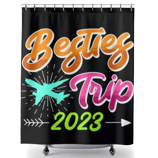 Besties Trip 2023 Vacation Friends Spring Break Shower Curtains