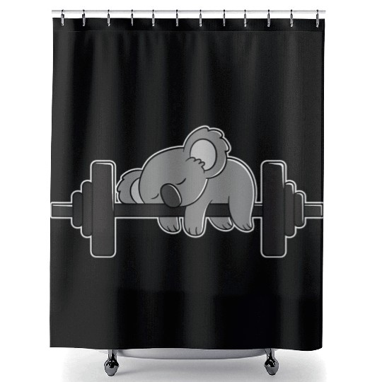 Koala Bear Workout and Weight Lifting Gym Animal Shower Curtains