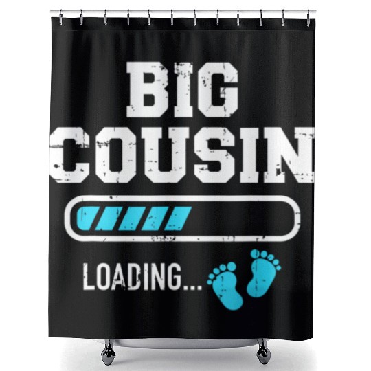 Big cousin loading bar Shower Curtains