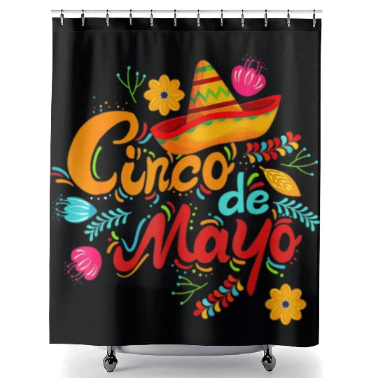 Cinco De Mayo Fiesta Surprise Camisa 5 De Mayo Viv Shower Curtains