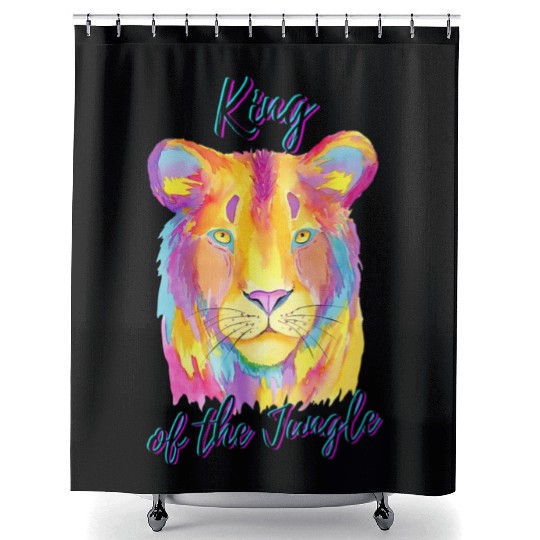 Lion King of the Jungle Shower Curtains