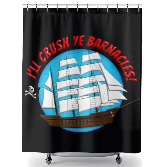 Pirate ship Shower Curtains