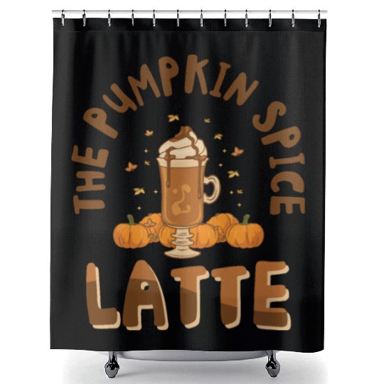 Pumpkin Spice Latte Halloween Coffee Lover Tarot Shower Curtains