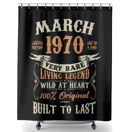 March 1970 Birthday Surprise Shower Curtains