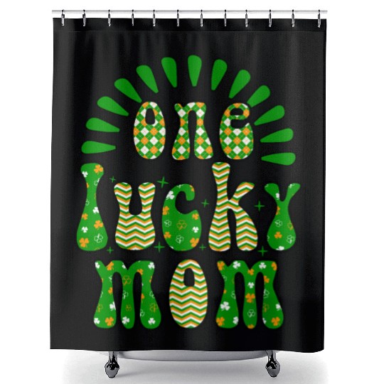 One luckyPatricks Day Sublimation Shower Curtains