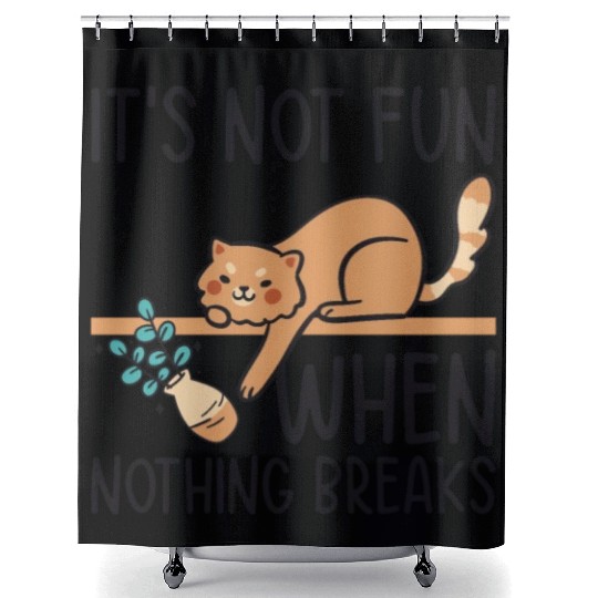 Mean Cat Drawing Line Art Cat Owner Pet Cat Shower Curtains