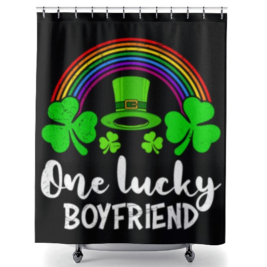 One Lucky Boyfriend St Patrick's Day Shower Curtains