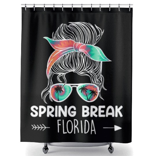 Spring Break Florida off duty vacation teacher Shower Curtains