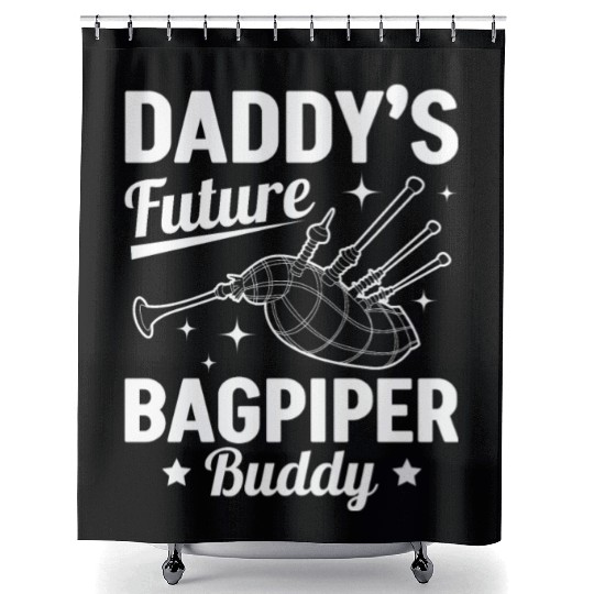 Daddy's Future Bagpiper Buddy - Newborn Bagpiper Shower Curtains