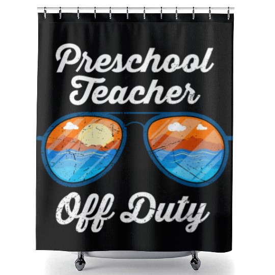 Preschool kindergarten educator off duty teacher Shower Curtains