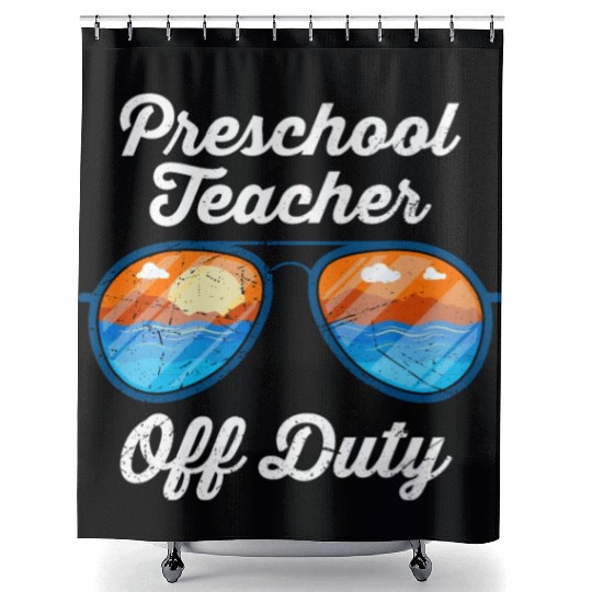 Preschool kindergarten educator off duty teacher Shower Curtains