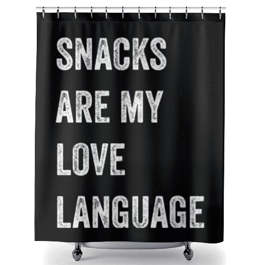 Snacks Are My Love Language Shower Curtains