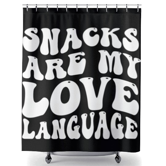 Snacks Are My Love Language Shower Curtains