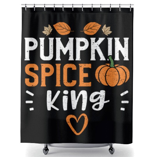Pumpkin Spice King - Pumpkin Shower Curtains