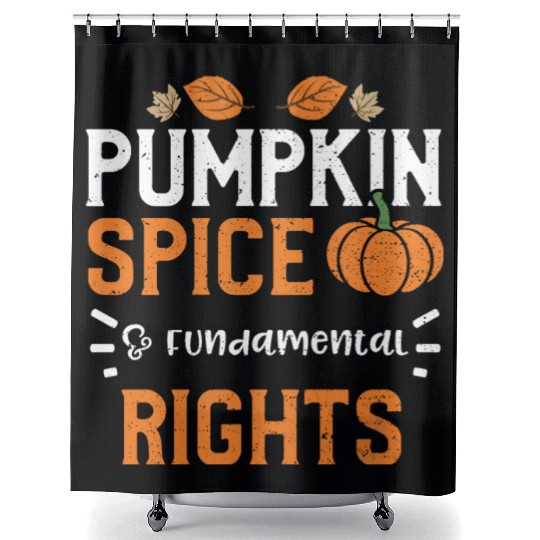 Pumpkin Spice & Fundamental Rights Shower Curtains
